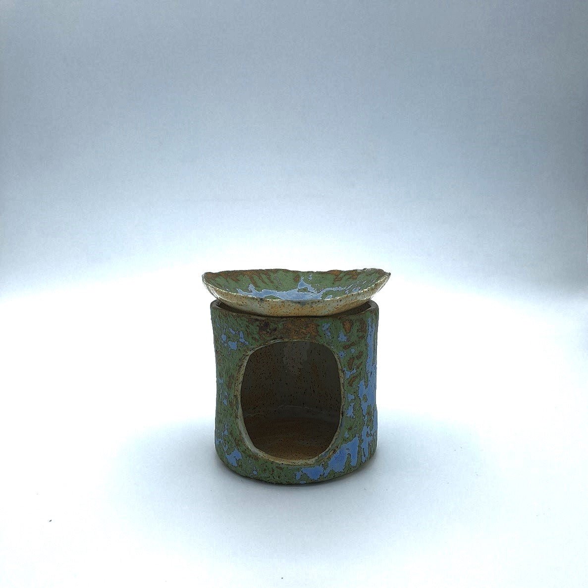 Rocco - Quemador de aceites esenciales de cerámica esmaltada - Aceiteslimbico