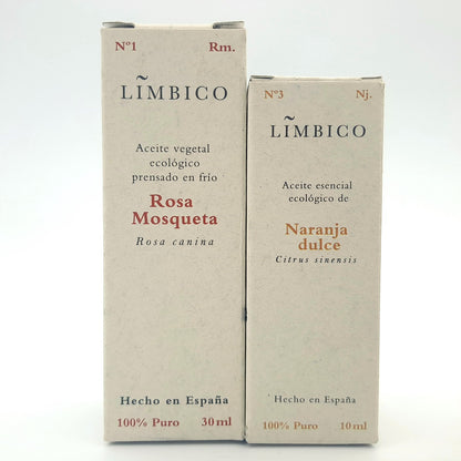 aceite de rosa mosqueta y aceite de naranja